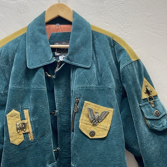Vintage Wayne military green jacket Sz L - Picture 2 of 13